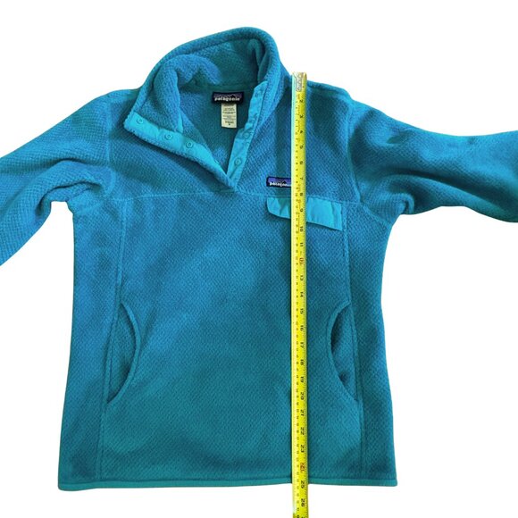 Vintage PATAGONIA Re-Tool Pullover Fleece Sweatshirt 2000s Teal Women’s M GUC - Picture 8 of 9